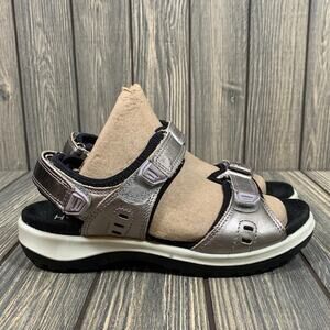 Hotter Women Walk II Stability Metallic Purple Lavendar Sandals Sz 5 England